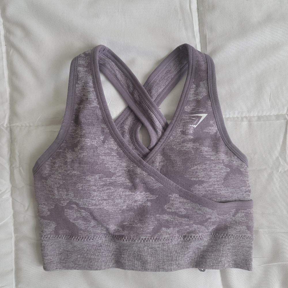 gymshark camo seamless sports bra